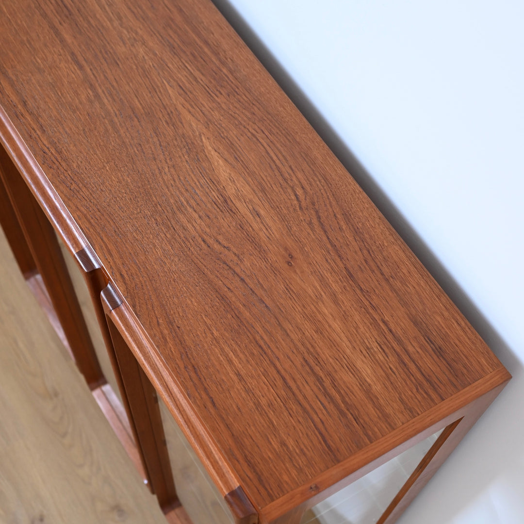 Mid Century Teak Sideboard Credenza Display Cabinet by Chiswell