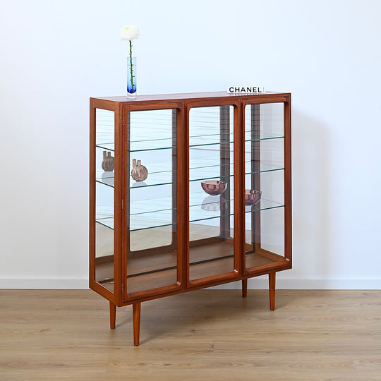 Mid Century Teak Sideboard Credenza Display Cabinet by Chiswell