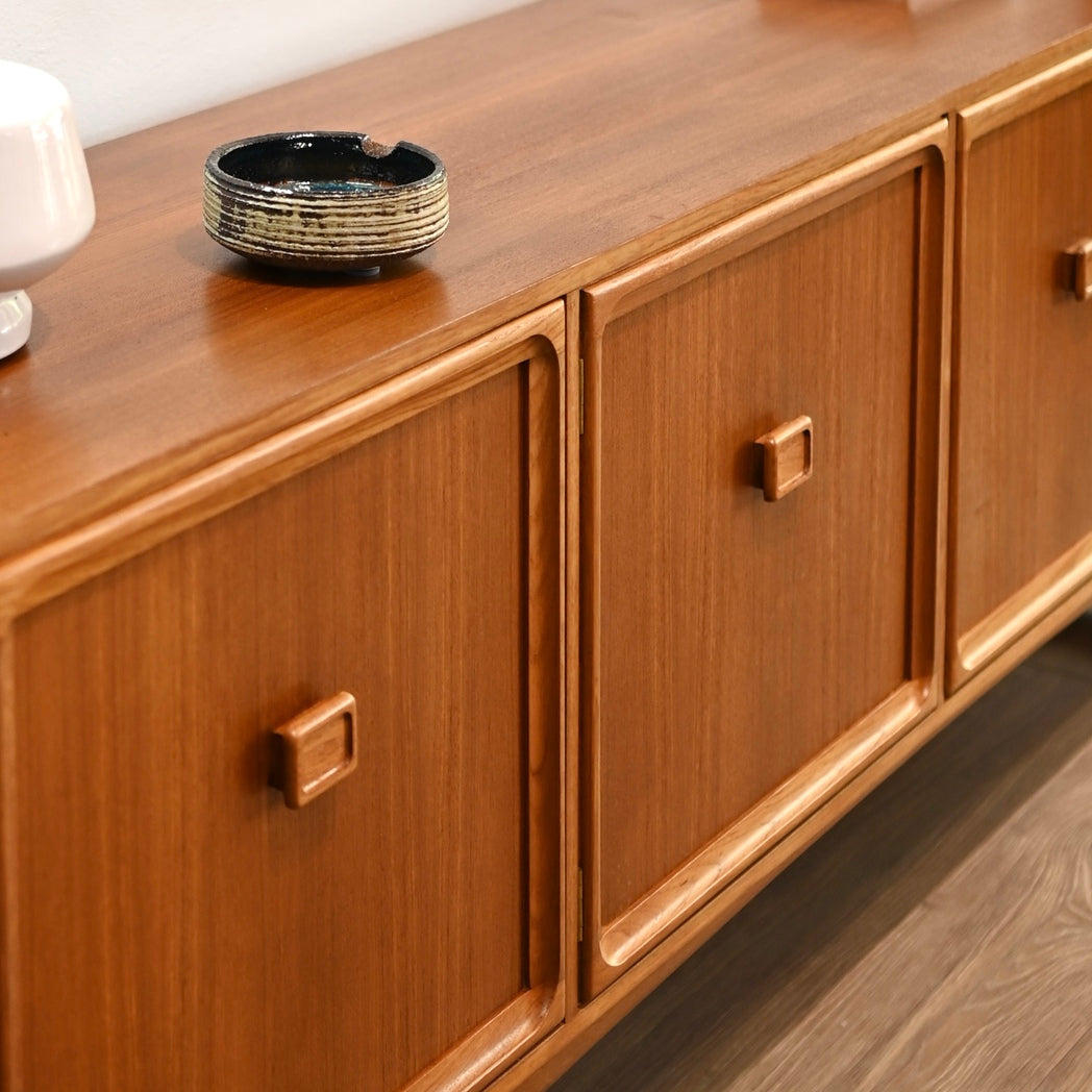 Parker Teak Mid Century Sideboard Buffet Cabinet