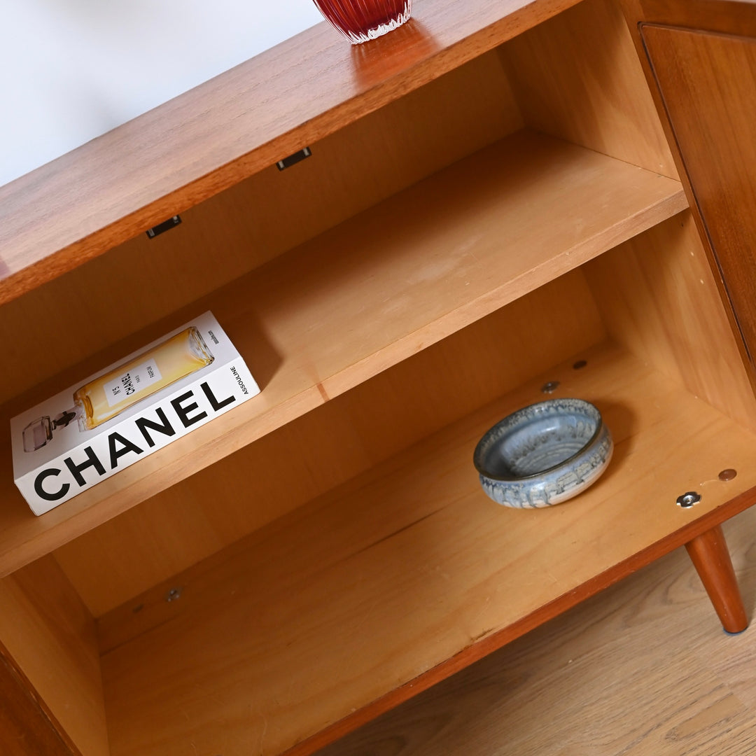Mid Century Teak Sideboard LP Record Cabinet by Chiswell