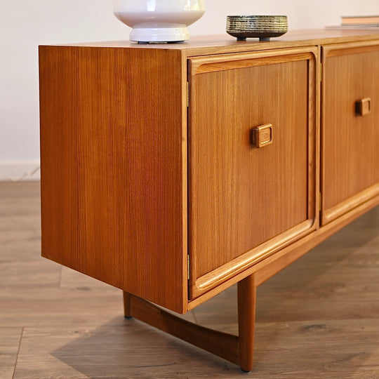 Parker Teak Mid Century Sideboard Buffet Cabinet