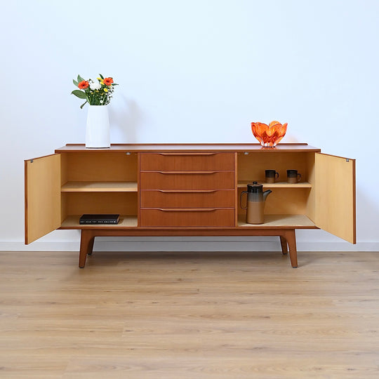 Mid Century Teak Sideboard Credenza by Noblett