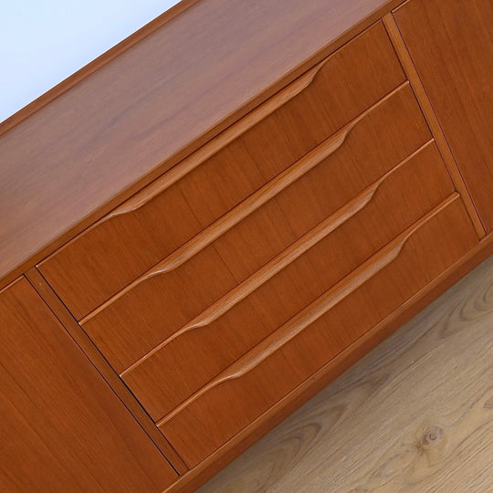 Mid Century Teak Sideboard Credenza by Noblett