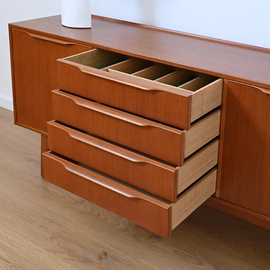 Mid Century Teak Sideboard Credenza by Noblett