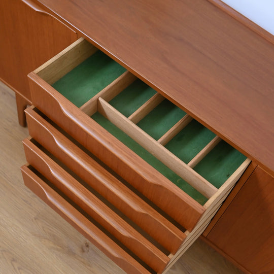 Mid Century Teak Sideboard Credenza by Noblett