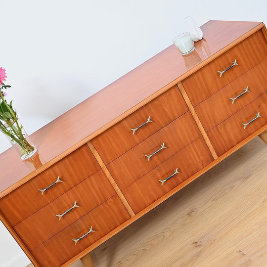 Mid Century Vintage 1960’s Teak Sideboard Dresser Drawers