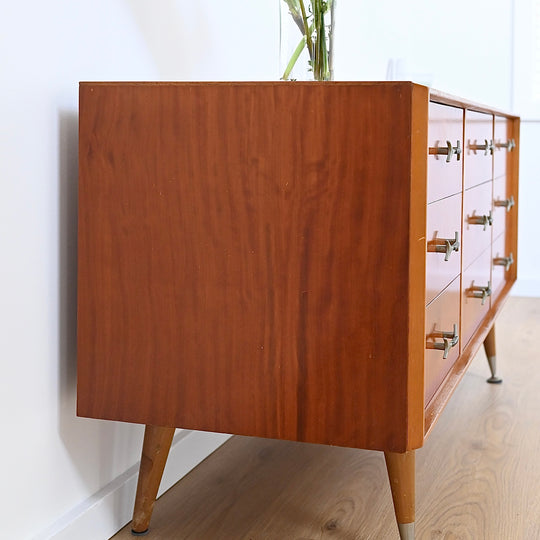 Mid Century Vintage 1960’s Teak Sideboard Dresser Drawers