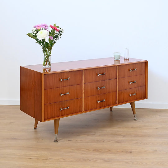 Mid Century Vintage 1960’s Teak Sideboard Dresser Drawers