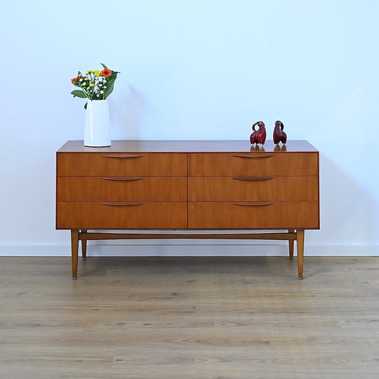Mid Century Teak Sideboard Dresser Low Boy by Cressy