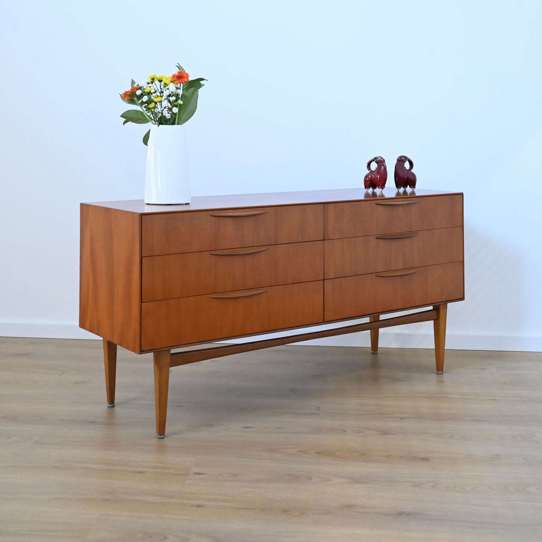 Mid Century Teak Sideboard Dresser Low Boy by Cressy
