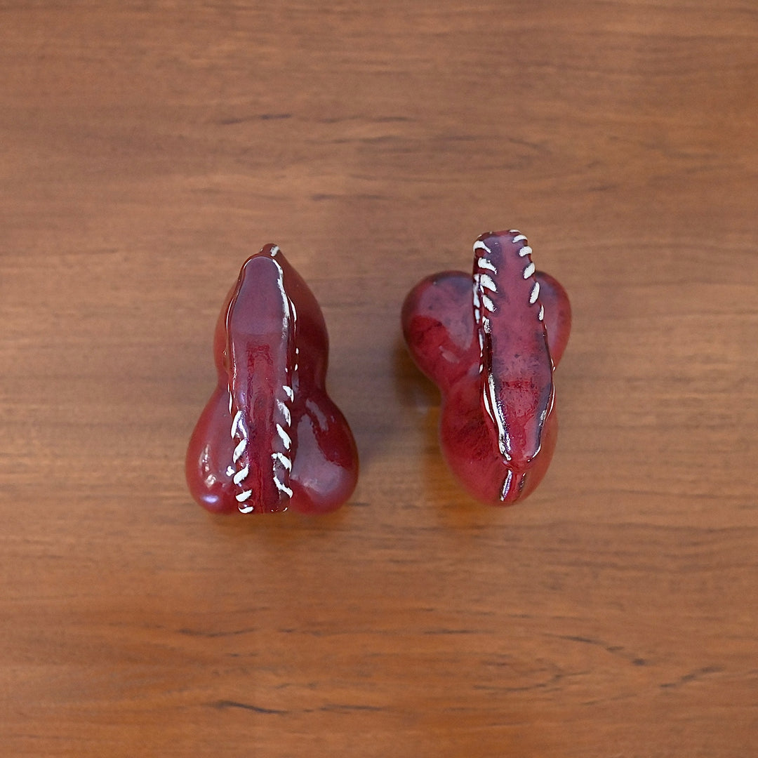 Pair of Mid Century Glazed Goats