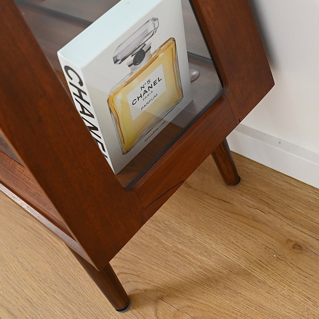 Mid Century Walnut Sideboard Display Cabinet by Chiswell