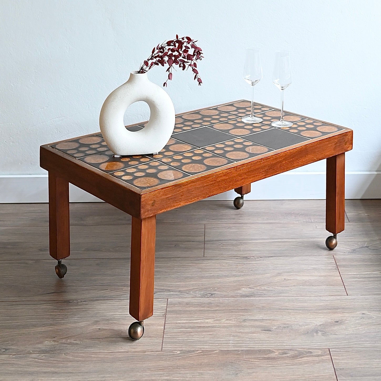センターテーブル・ローテーブル 1960s Vintage Tile top Table MidCentury 1960's ヴィンテージ タイルトップ ローテーブル - アンティーク