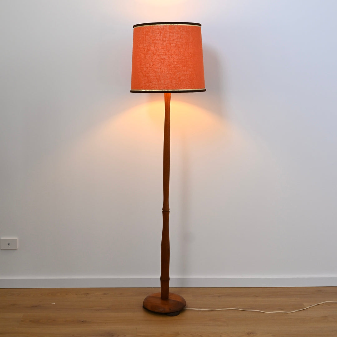 Mid Century Timber Standing Lamp