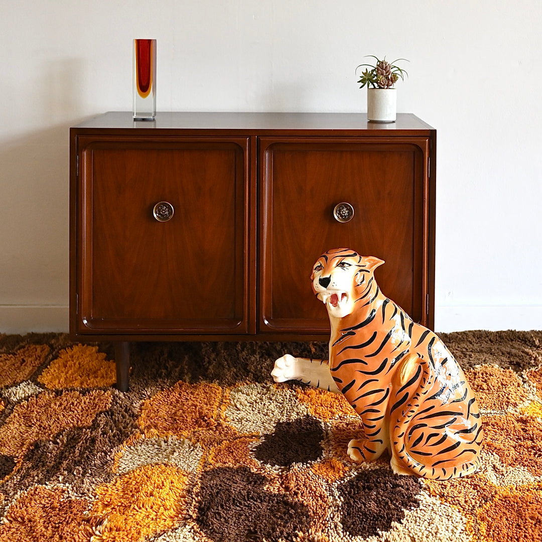 Retro Vintage Ceramic Tiger Statue