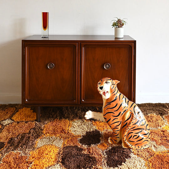 Retro Vintage Ceramic Tiger Statue