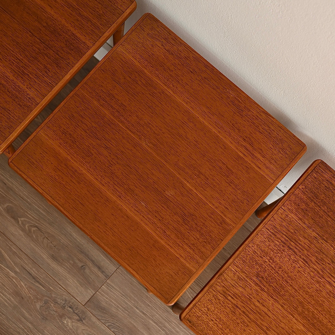 Mid Century Teak Coffee Side Table Trio by Chiswell