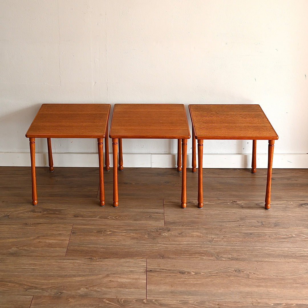 Mid Century Teak Coffee Side Table Trio by Chiswell