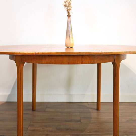 Mid Century Teak Extendable Round Dining Table by McIntosh (UK)