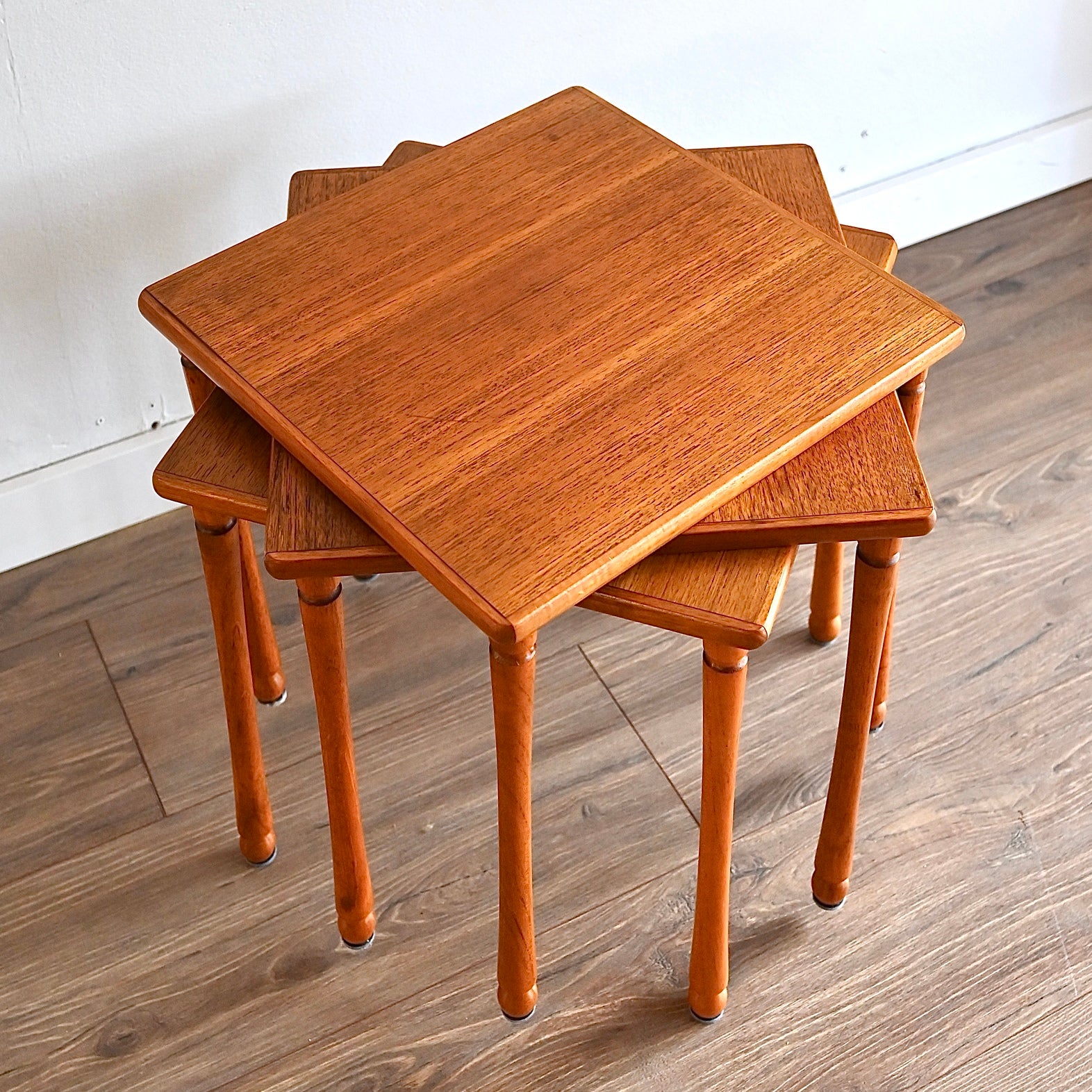 Mid Century Teak Coffee Side Table Trio by Chiswell