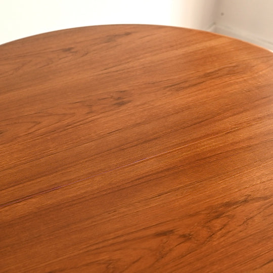 Parker Mid Century Teak Round Extendable Dining Table