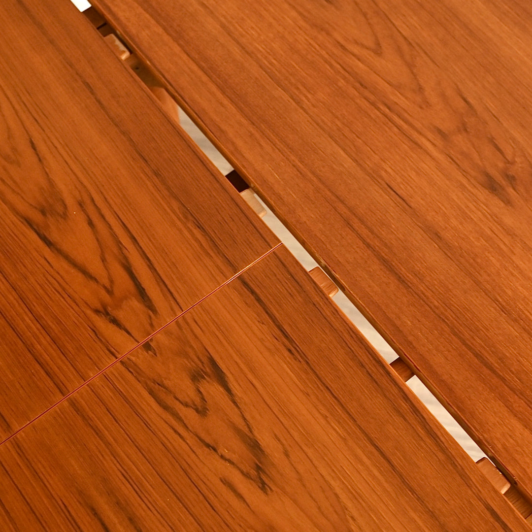 Parker Mid Century Teak Round Extendable Dining Table