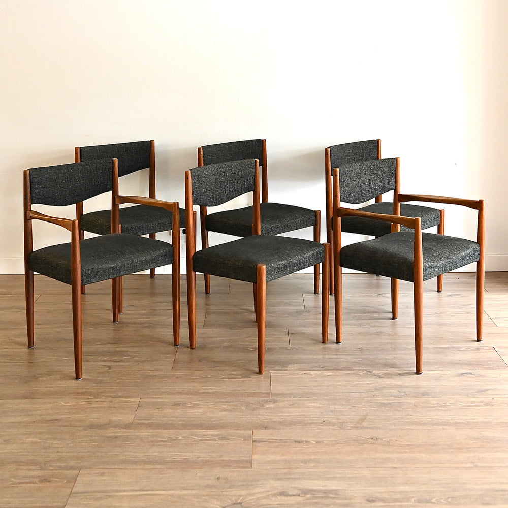 6x Parker Mid Century Teak Dining Chairs