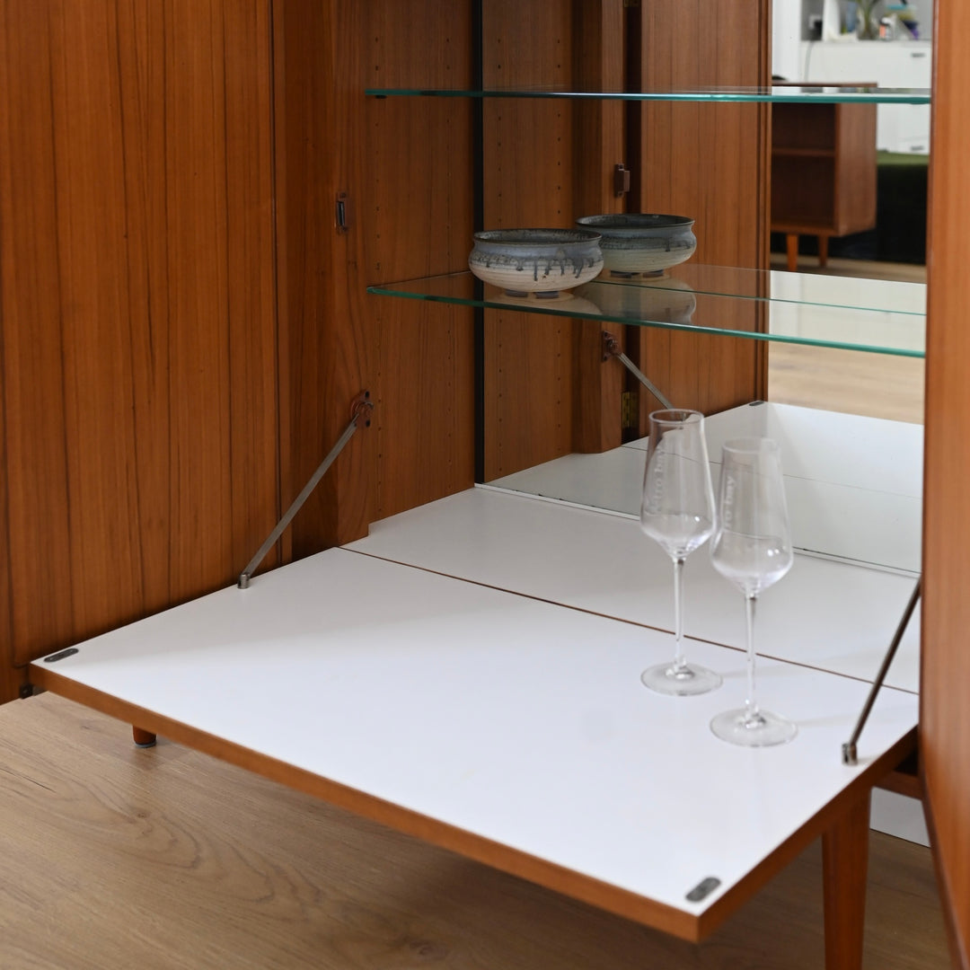 Mid Century Teak Sideboard Credenza Bar Cabinet by Chiswell