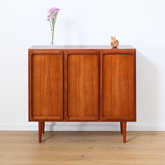 Mid Century Teak Sideboard Credenza Bar Cabinet by Chiswell
