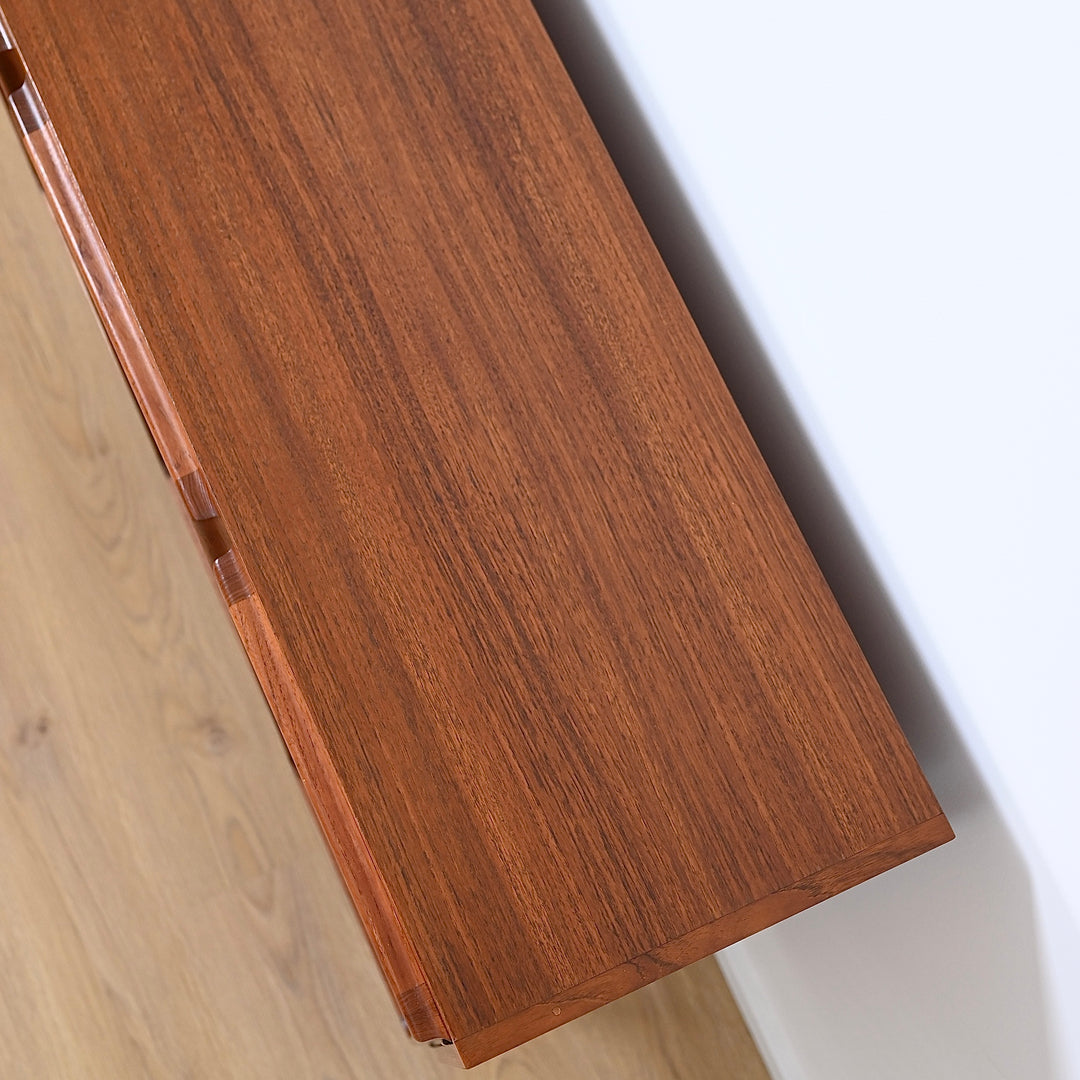 Mid Century Teak Sideboard Credenza Bar Cabinet by Chiswell