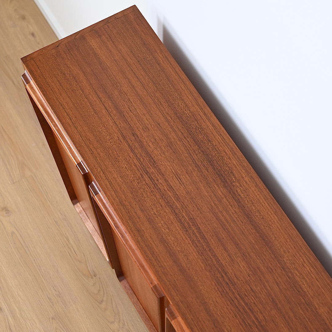 Mid Century Teak Sideboard Credenza Bar Cabinet by Chiswell