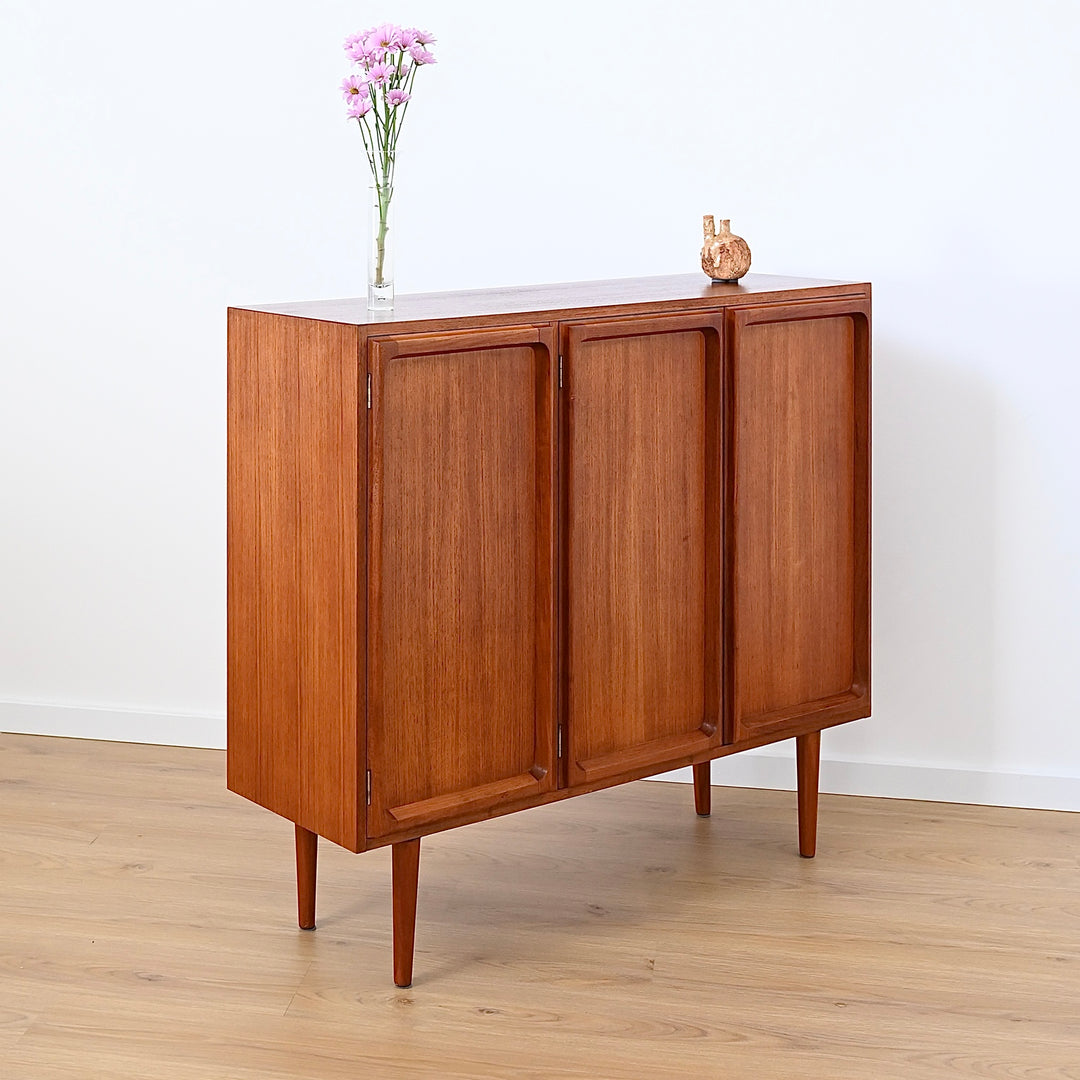 Mid Century Teak Sideboard Credenza Bar Cabinet by Chiswell