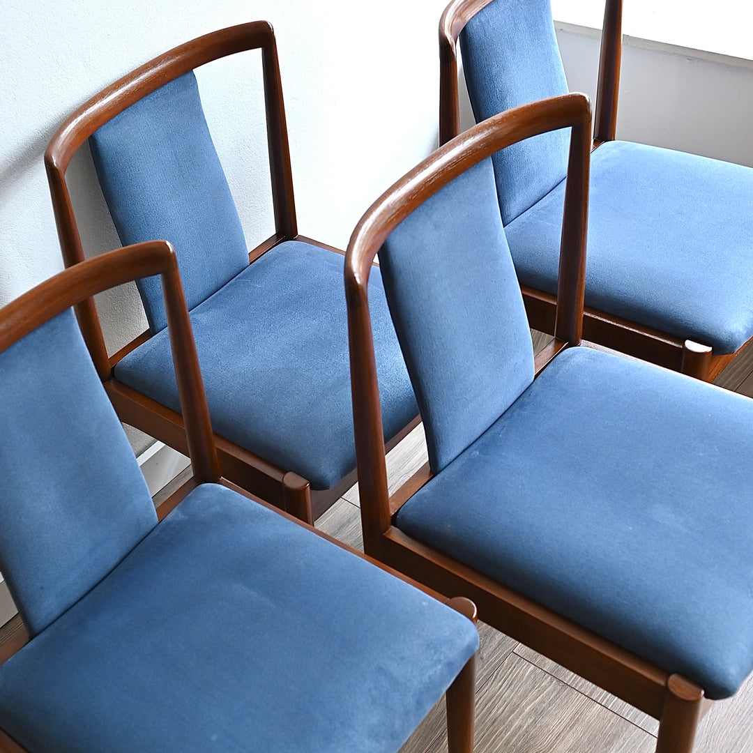 4x Parker Teak T-Back Dining Chairs