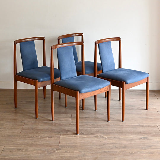 4x Parker Teak T-Back Dining Chairs