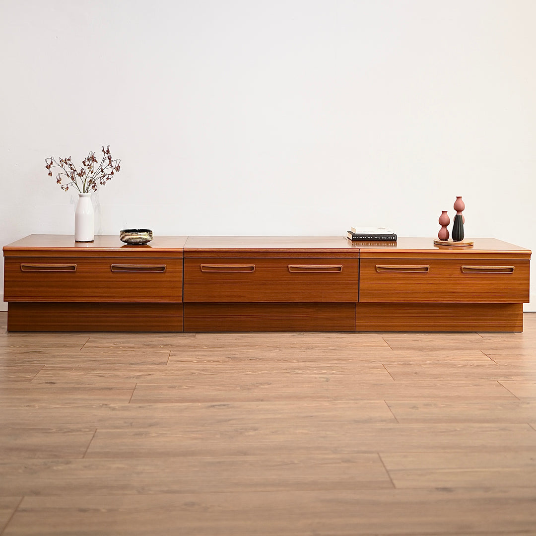 Mid Century Teak modular entertain unit sideboard