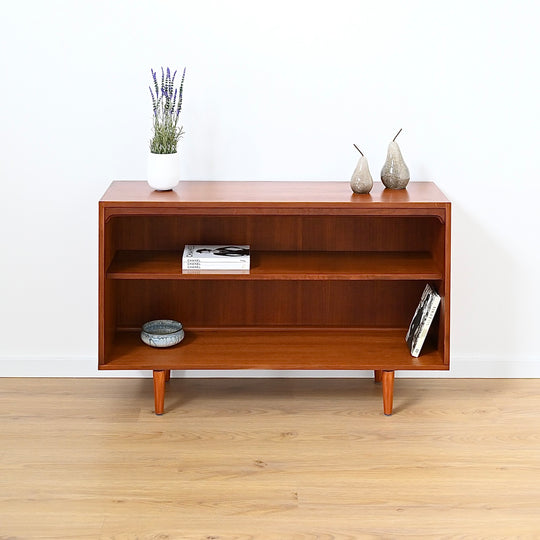 Mid Century Teak Sideboard Bookshelf LP Cabinet by Chiswell