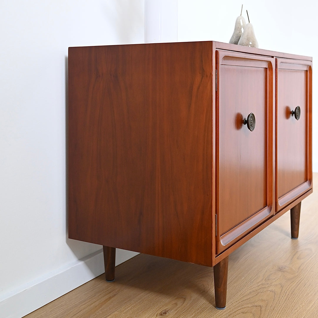 Parker Walnut Mid Century Sideboard Record LP Cabinet