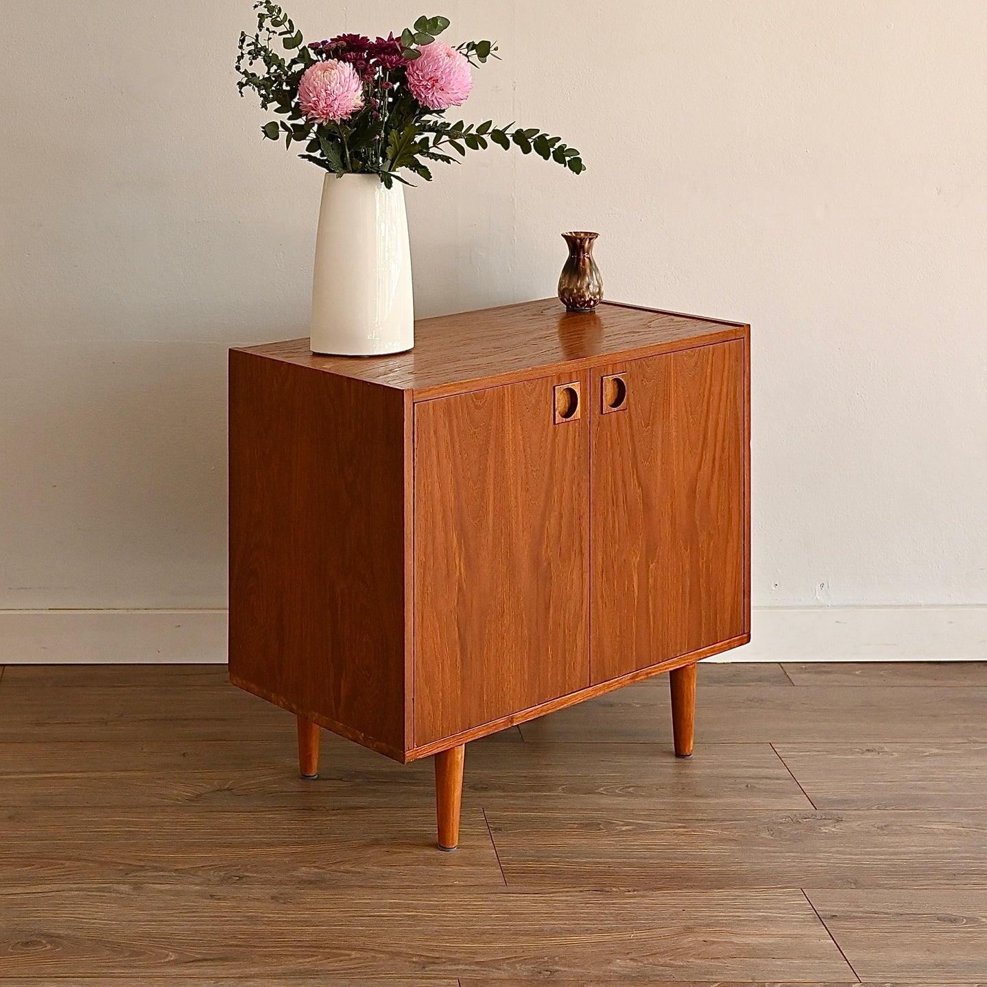 Mid Century Teak Sideboard LP Record Cabinet