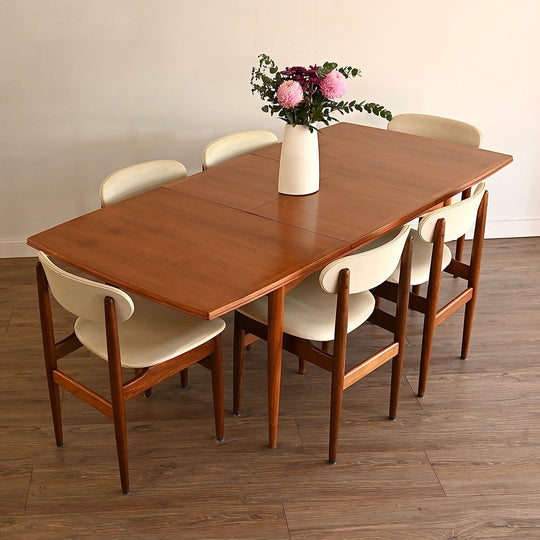 Parker Mid Century Teak Extendable Dining Table