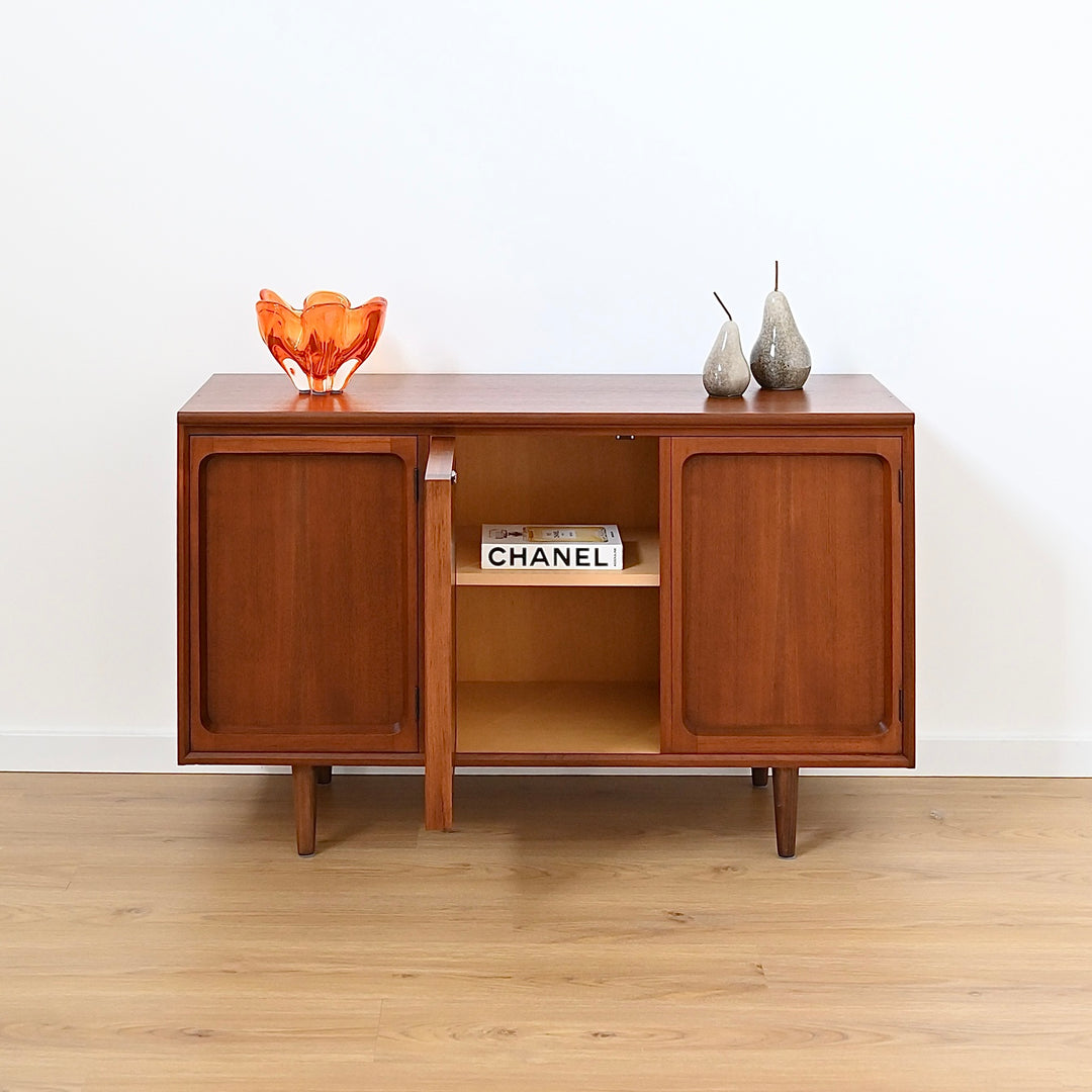 Mid Century Walnut Sideboard LP Record Cabinet by Chiswell
