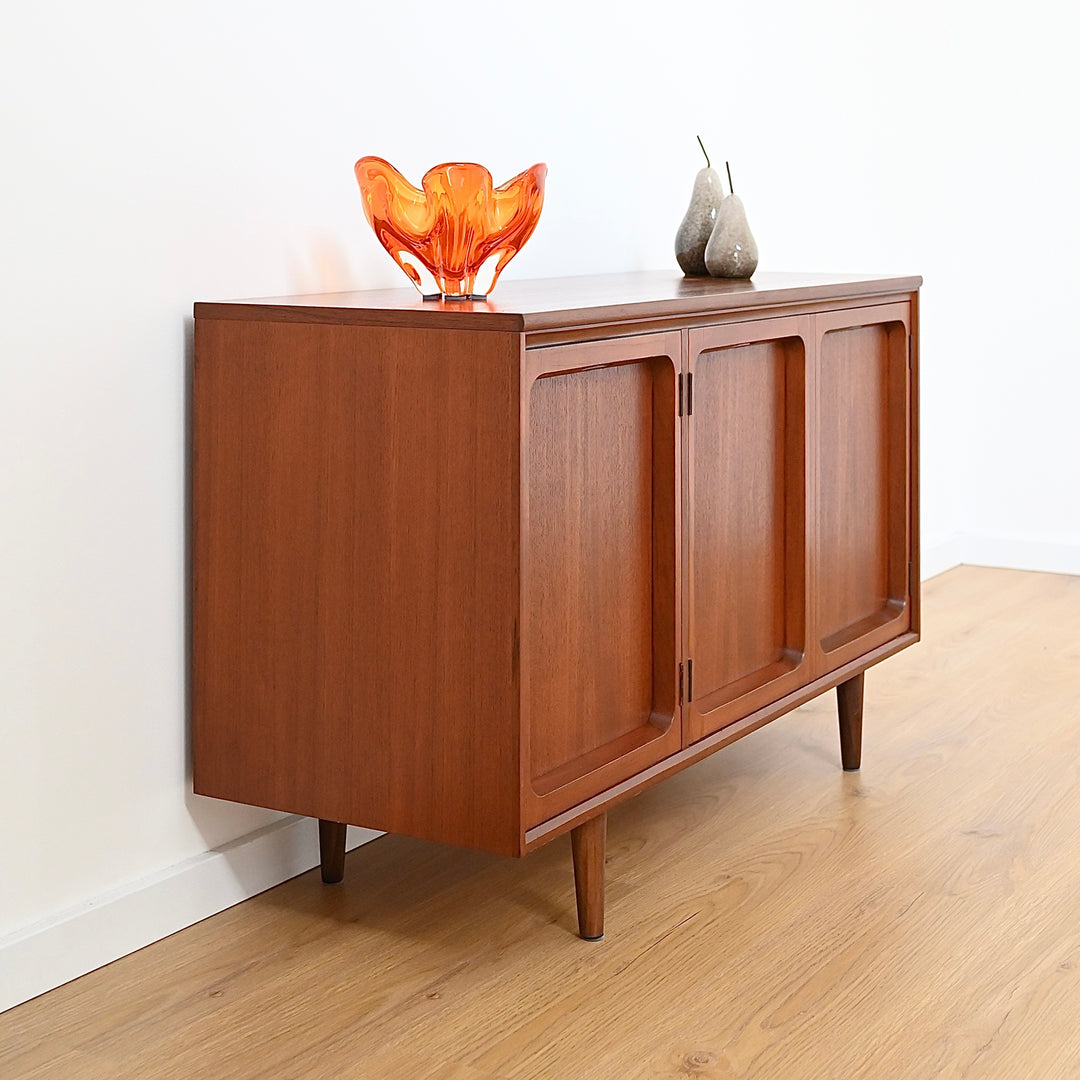 Mid Century Walnut Sideboard LP Record Cabinet by Chiswell