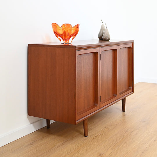 Mid Century Walnut Sideboard LP Record Cabinet by Chiswell