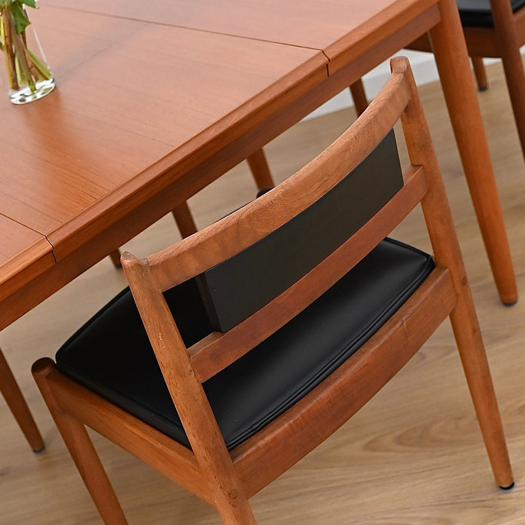 4 x Mid Century Teak Dining Chairs by Chiswell