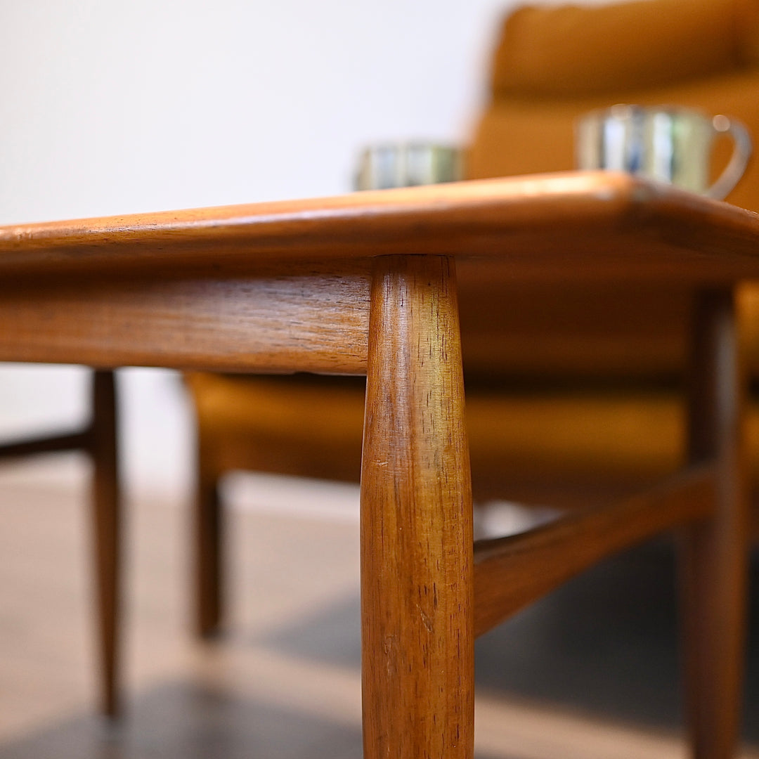 Parker Mid Century Teak Coffee Table with cigar legs Restored Refinished