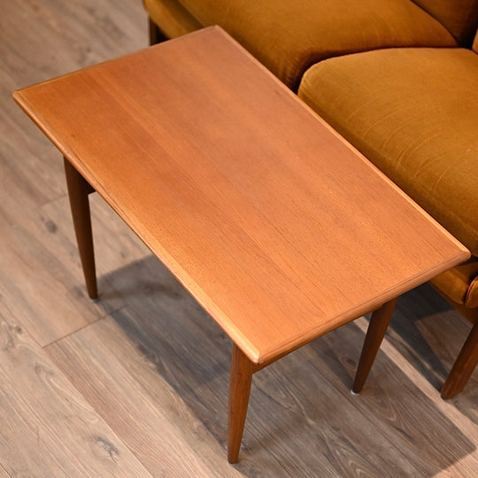 Parker Mid Century Teak Coffee Table with cigar legs Restored Refinished