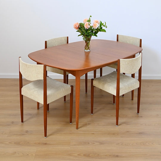 Parker Mid Century Teak Extendable Dining Table D End Elliptical