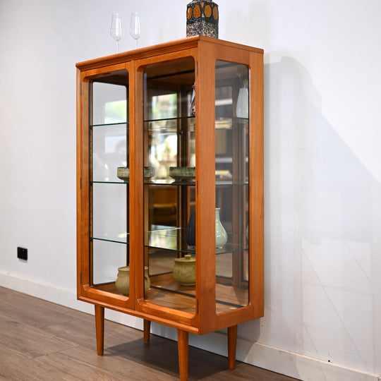 Mid Century Teak Sideboard Display Cabinet by Chiswell