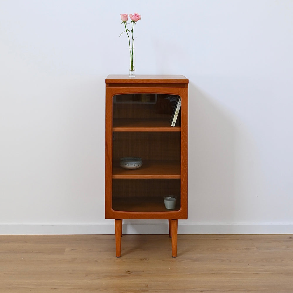 Mid Century Teak Sideboard Display China Cabinet by Noblett