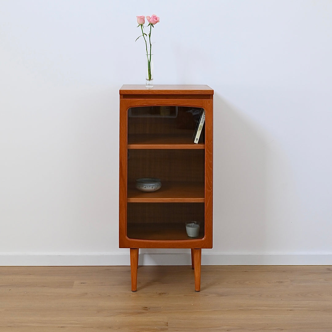 Mid Century Teak Sideboard Display China Cabinet by Noblett