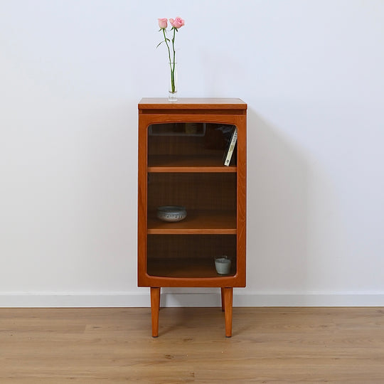 Mid Century Teak Sideboard Display China Cabinet by Noblett